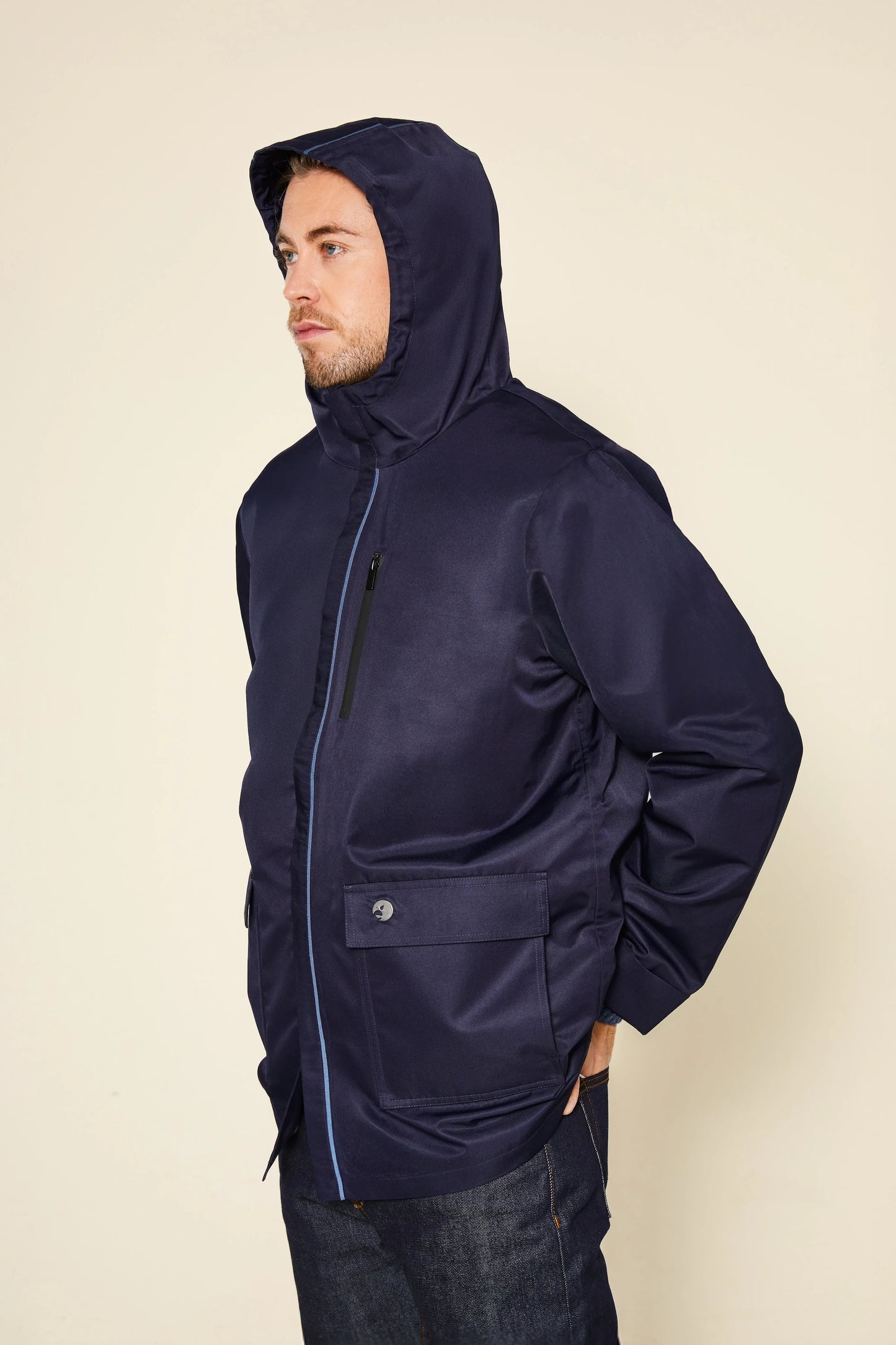 LE MANTEAU LORETO - BLEU PROFOND